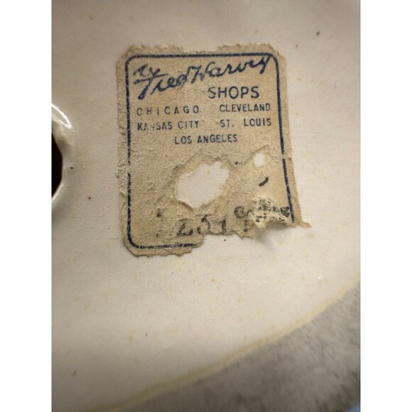 Fred Harvey Shops Art Deco Gazelle Figurine Cream Ceramic w/Sticker 7" x 6" - Picture 6 of 6